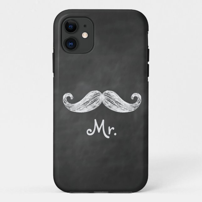 Mr. Moustache on Chalkboard iPhone 5 Case-Mate ID Case-Mate iPhone Case (Back)