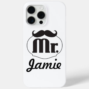 Mr. Moustache Retro Vintage Hipster Gifts iPhone 15 Pro Max Case