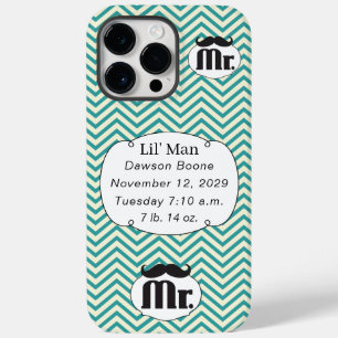 Mr. Moustache Yellow and Green Case-Mate iPhone 14 Pro Max Case