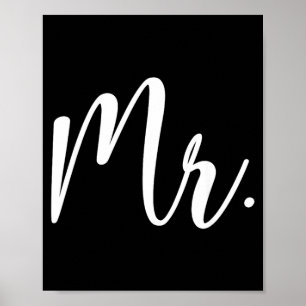Mr Mr And Mrs Married Wedding Matching Husband Poster