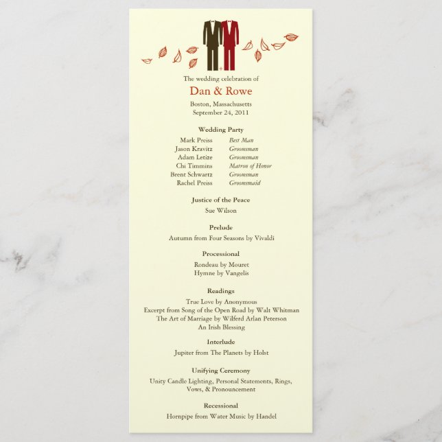 Mr & Mr Autumn Do the Math 4x9.25 Program (Front)