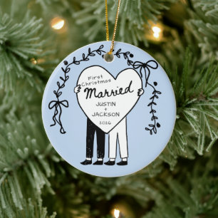 Mr & Mr First Christmas Ornament