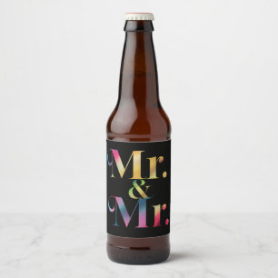 Mr. & Mr. Gay Bachelor Party Gay Marriage  Beer Bottle Label