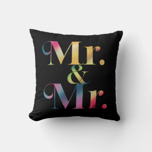 Mr. & Mr. Gay Bachelor Party Gay Marriage  Cushion