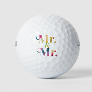 Mr. & Mr. Gay Bachelor Party Gay Marriage  Golf Balls