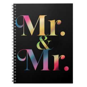 Mr. & Mr. Gay Bachelor Party Gay Marriage  Notebook