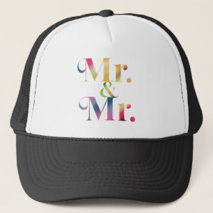 Mr. & Mr. Gay Bachelor Party Gay Marriage  Trucker Hat