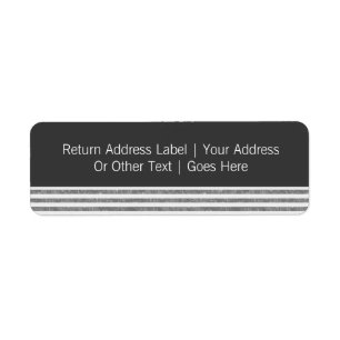 Mr & Mr Grey Text Template Personalised Return Address Label