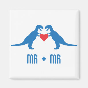 Mr+Mr - Love is Love Dinosaurs Magnet