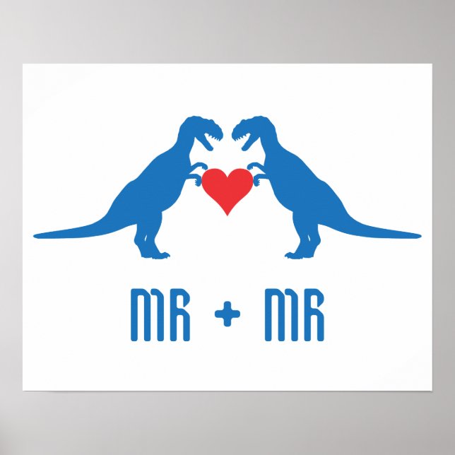 Mr+Mr - Love is Love Dinosaurs Poster (Front)
