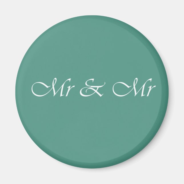 Mr & Mr Typography Magnet (Front)