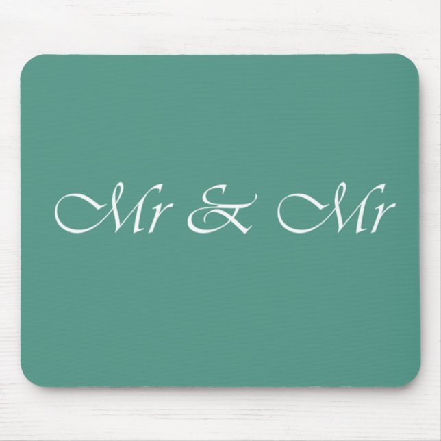 Mr & Mr Typography Mouse Pad (Front)
