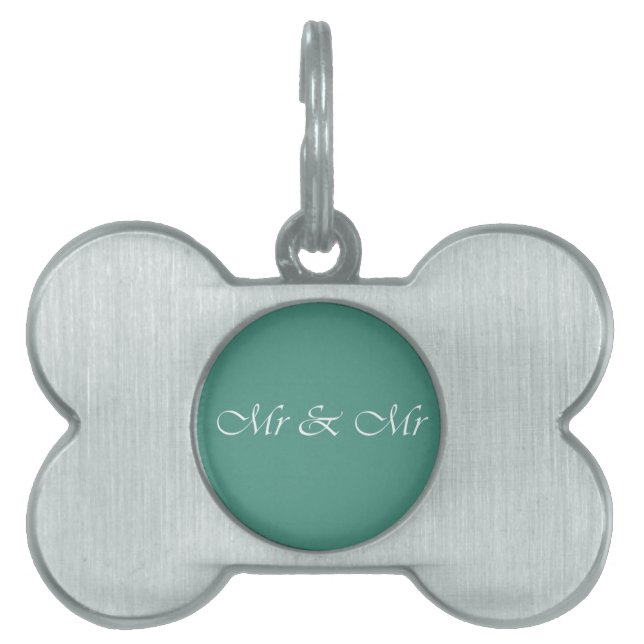 Mr & Mr Typography Pet ID Tag (Front)