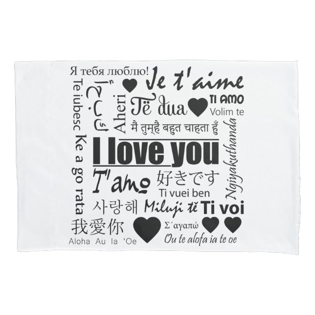 Mr. & Mrs. 22 Ways to Say I Love You Pillow Set Pillowcase (Front-Left)