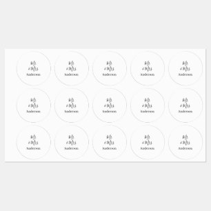 Mr & Mrs add family name date year wedding favour