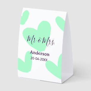 Mr & Mrs add family name date year wedding favour