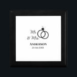 Mr & Mrs add family name date year wedding favour  Gift Box<br><div class="desc">design</div>