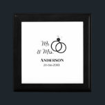 Mr & Mrs add family name date year wedding favour  Gift Box<br><div class="desc">design</div>