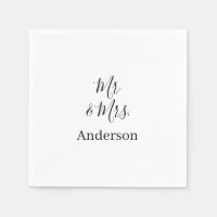 Mr & Mrs add family name date year wedding favour