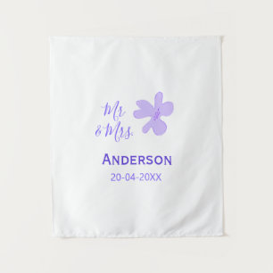 Mr & Mrs add family name date year wedding favour  Tapestry