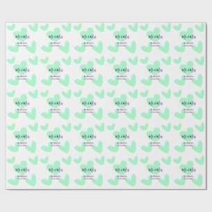 Mr & Mrs add family name date year wedding favour  Wrapping Paper