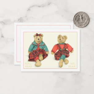 MR. & MRS. BEAR 3.5x2.5 Flat Card
