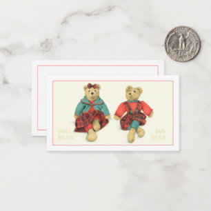 MR. & MRS. BEAR 3.5x2 Flat Card