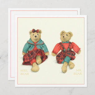 MR. & MRS. BEAR 5.25 Square Flat Card
