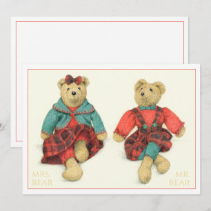 MR. & MRS. BEAR 5.5x7.5 Flat Card