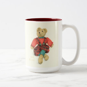 MR. & MRS. BEAR Tall Maroon Two-Tone Mug
