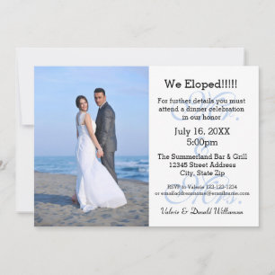 Mr. & Mrs. Blue We Eloped - Photo Announcement