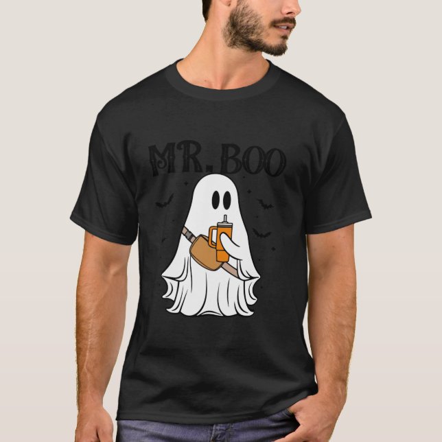 Mr Mrs Boo Boujee Love Matching Couples Halloween  T-Shirt (Front)