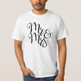 Mr. & Mrs. Calligraphy T-Shirt