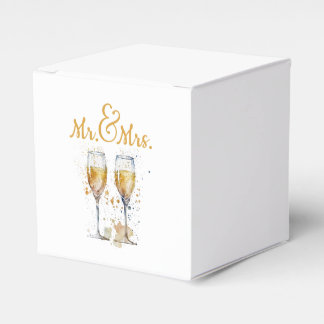 Mr. Mrs. Champagne Celebration Favour Box