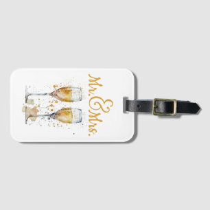 Mr. & Mrs. Champagne Celebration Luggage Tag