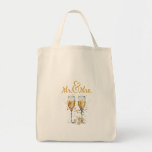 Mr. & Mrs. Champagne Celebration Tote Bag