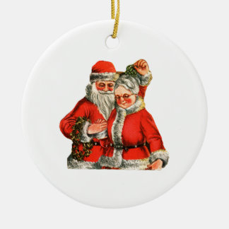 Mr. & Mrs. Claus Ceramic Ornament