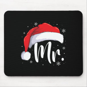 Mr Mrs Claus Christmas Couples Matching His And He Mouse Pad