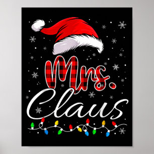 Mr Mrs Claus Christmas Couples Matching His And He Poster