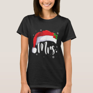 Mr Mrs Claus Christmas Couples Matching His And He T-Shirt