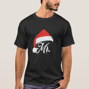 Mr Mrs Claus Christmas Couples Matching His And He T-Shirt