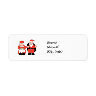 Mr. & Mrs. Claus Personalised Return Address Label