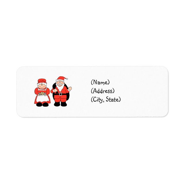 Mr. & Mrs. Claus Personalised Return Address Label (Front)