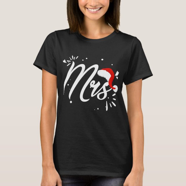 Mr Mrs Claus Pyjamas Mr Red Santa T-Shirt (Front)
