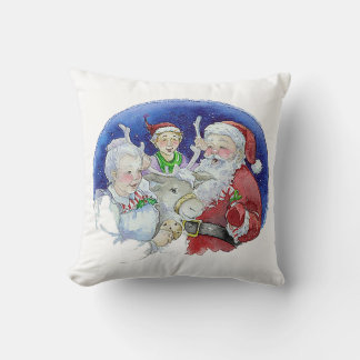 Mr. & Mrs. Claus Throw Pillow
