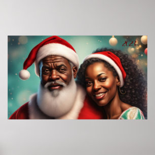 Mr. & Mrs. Claus Wall Poster