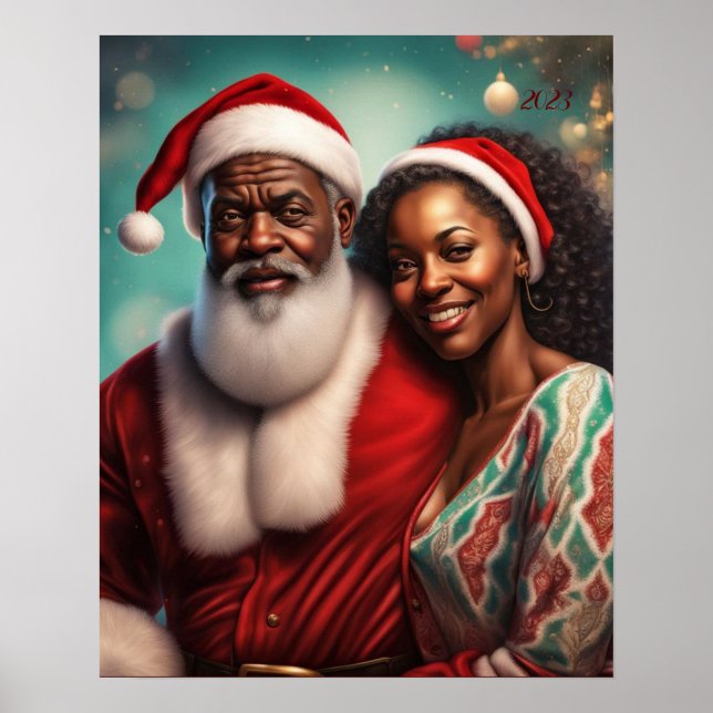 Mr. & Mrs. Claus Wall Poster (Front)