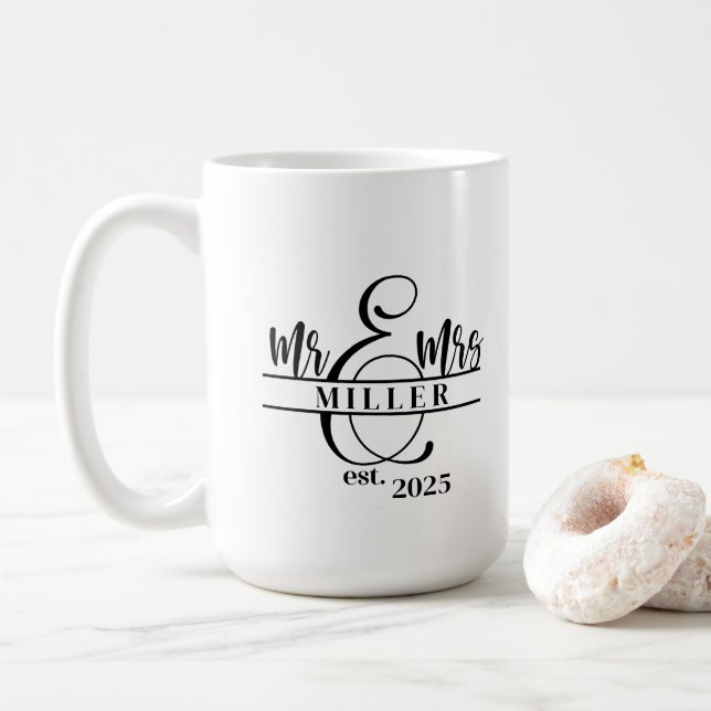 Mr. & Mrs. Coffee Mug (With Donut)