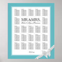Mr. & Mrs. Colour Select with Bow Seating Chart