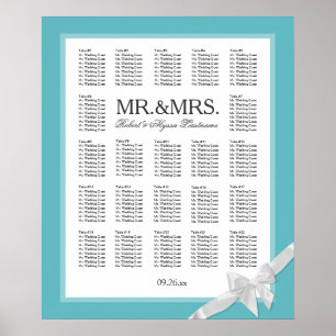 Mr. & Mrs. Colour Select with Bow Seating Chart
